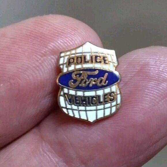 Vintage Mens Tie Tack  Ford Police Vehicles Badge - Picture 1 of 11